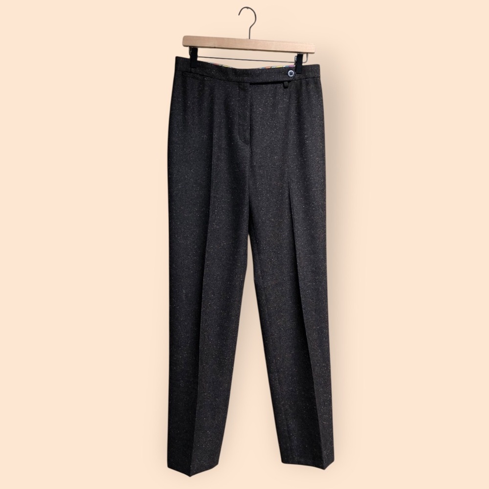 Vintage Bernard Zins Paris France Brown Wool Trouser Pants Classic Women’s 8